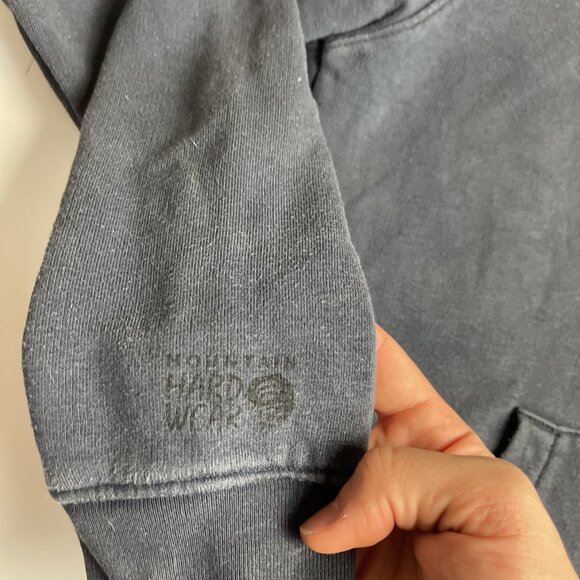 Mountain Hardwear Hoodie Sweatshirt Men's Size SMall Big LOGO Hoody Blue/Grey - Picture 7 of 13